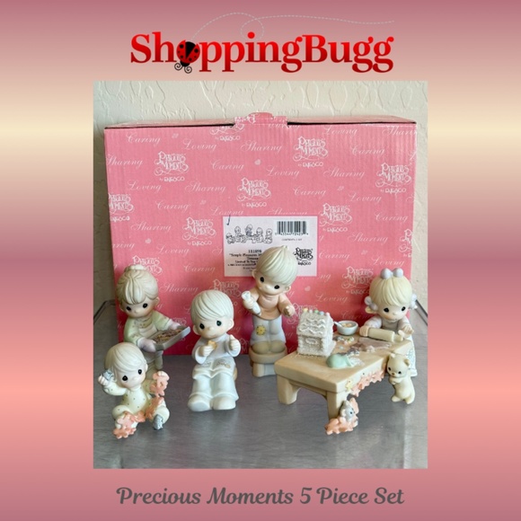 Precious Moments Simple Pleasures Make Holiday Treasures 5 Pc Set 111898 (1442) - Picture 1 of 16